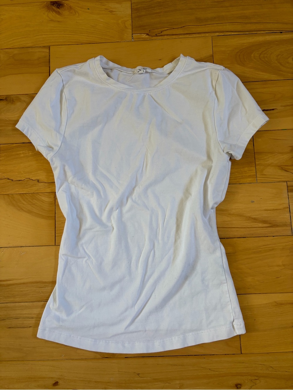 Classic White Women's Crew Neck Tee- Garage